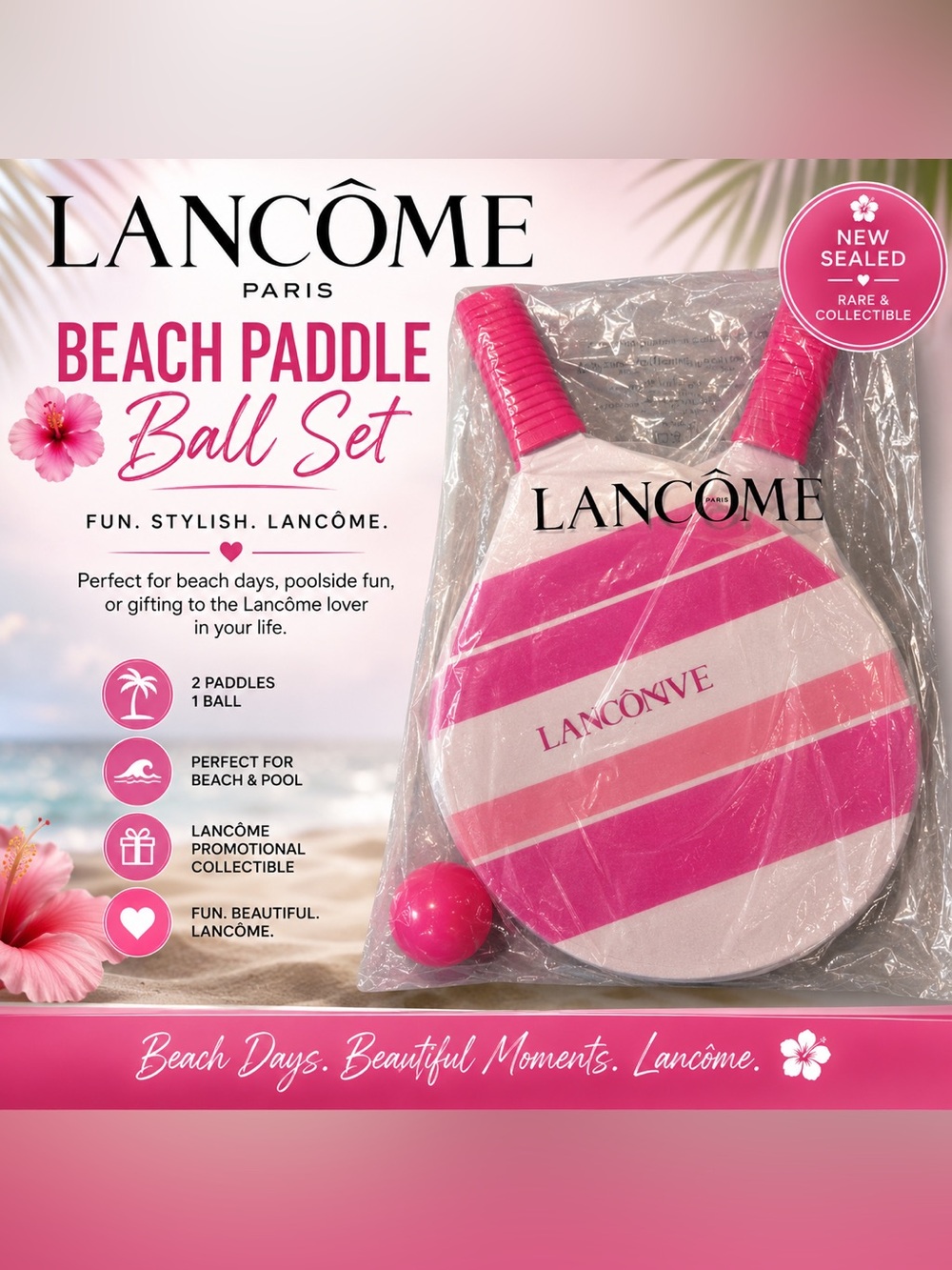 Lancôme Paris Paddle Ball Set (Rare)